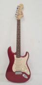 Fender Squier Strat electric guitar from the Affinity Series, with Stagg guitar amplifier, boxed and