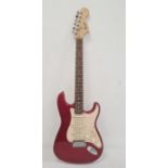 Fender Squier Strat electric guitar from the Affinity Series, with Stagg guitar amplifier, boxed and