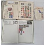 The Meteor Stamp Album and contents of all world stamps, assorted first day covers and another album