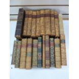 Fine bindings, mainly a mixture of full leather, half leather, marbled boards and a bible with