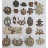 Collection of British military cap badges and WWII German badges (1 bag) Condition ReportPlease