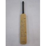 Gloucester versus Somerset miniature Laing cricket bat, marked 'Gloucs versus Somerset 20 July