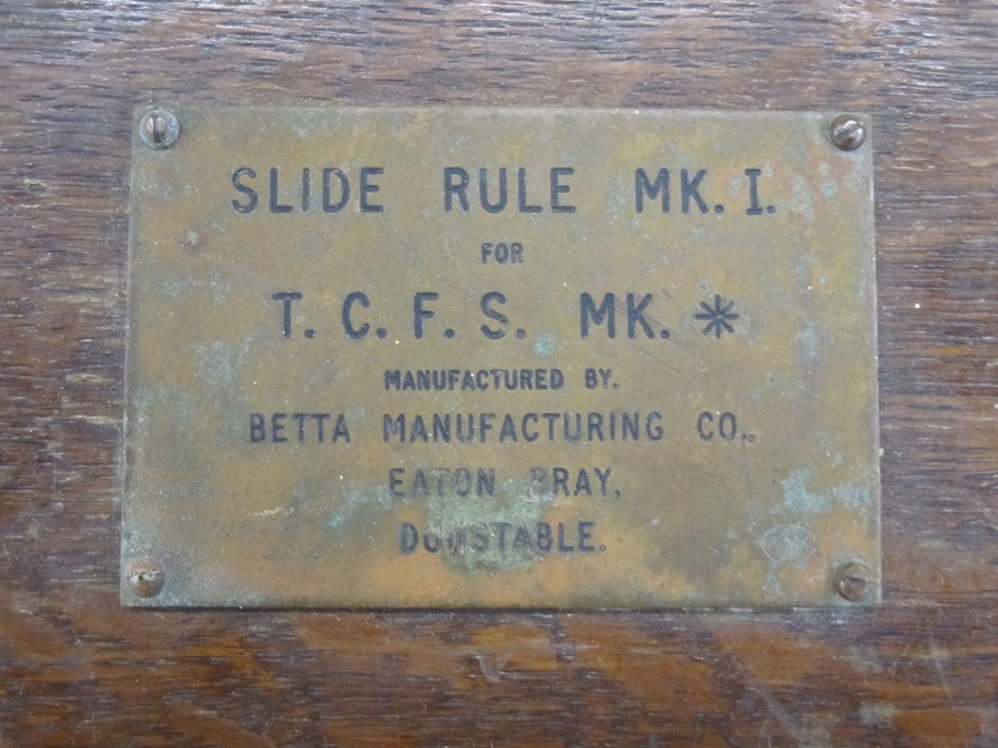 Torpedo slide rule MK. I. for T.C.F.S. MK * manufactured by Betta Manufacturing Co. Eaton Bray - Image 3 of 3