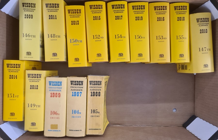 Wisden Cricketers' Almanac - collection to include 1947, '48, '49, '50, '51. '52, '53, '55,'58 - Image 2 of 4