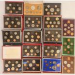 Proof sets (UK) (6) 1976, 1977, 1985, 1987, 1991, 1986, proof sets UK (6) 1974, 1975, 1995, 1990,