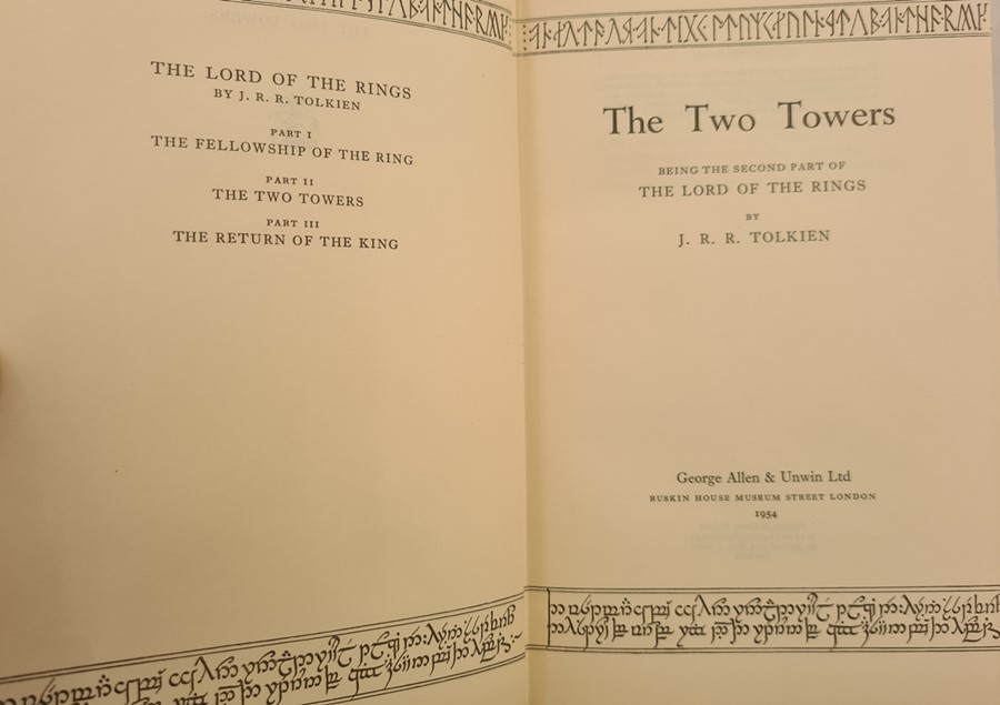 Tolkien, J R R  "The Two Towers, being the second part of the Lord of the Rings", George Allen Unwin - Image 5 of 14