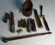 Trench art, decommissioned bullets, including 20mm from 1942, etcetera (16)