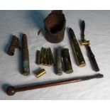 Trench art, decommissioned bullets, including 20mm from 1942, etcetera (16)