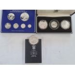 Royal Mint 1994 three coin silver proof set, 50th Anniversary of the allied invasion, British Virgin