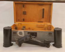 Submarine Binocular Transit Box WWII German with part contents of mounts and glare guards (no