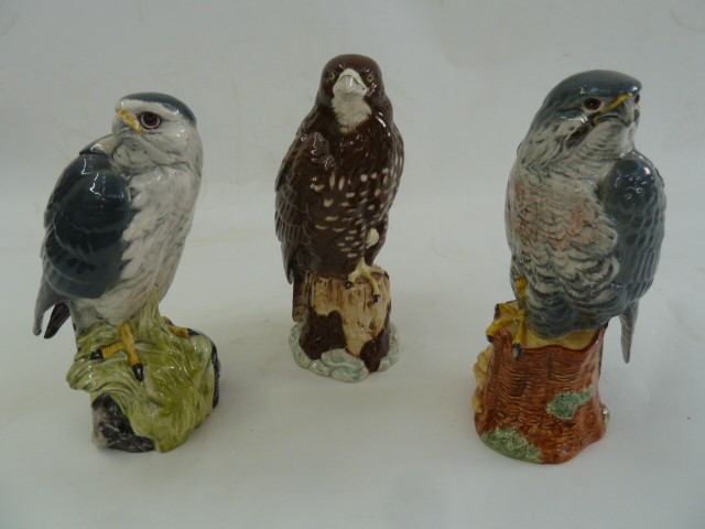 Five Beneagles pottery whisky decanter model birds of prey and another Beswick bird of prey, 2316 ( - Image 2 of 4