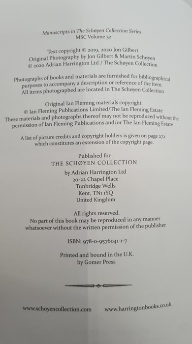 Gilbert Jon ( compiled) 'The Schoyen Collection Ian Fleming and James Bond' Adrian Harrington - Image 4 of 4