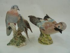Beswick model Turtle Doves 1022 and Jay 1219 (2)  Part of the Wildfowl and Wetlands Trust Collection