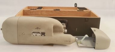 Painted pine box and contents marked 'Fairchild Aviation Corporation, New York, N.Y.USA Gun Camera