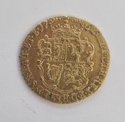 George III gold quarter guinea 1762