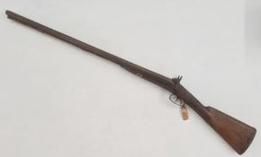 19th century percussion cap, muzzle loading shot gun complete with ram rod