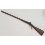 19th century percussion cap, muzzle loading shot gun complete with ram rod