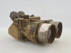 Pair of WWII German binoculars by Schneider, stamped 'D.F.10X80 Schneider Optic Kreuznach 5306' Part