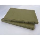 Two bound volumes of The New York Times dating from July 1st 1945 through to July 31st 1945