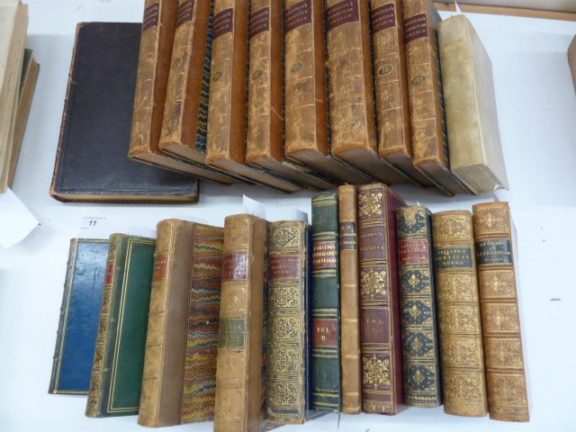 Fine bindings, mainly a mixture of full leather, half leather, marbled boards and a bible with - Image 2 of 2