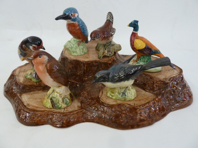 12 various Beswick small model birds to include kingfisher and a Beswick ceramic bark-pattern five- - Image 2 of 2