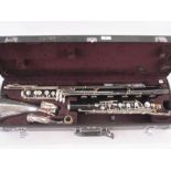 Yamaha bass clarinet 622II, ebonised with plated horn (mouthpiece missing), cased Condition