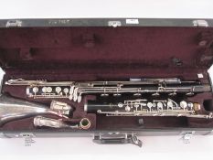 Yamaha bass clarinet 622II, ebonised with plated horn (mouthpiece missing), cased Condition