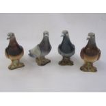 Four Beswick pigeons, no.1383, in various shades of grey and brown (4)  Part of the Wildfowl and