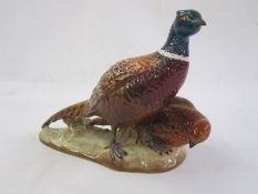 Beswick pheasant group, no.2078 Part of the Wildfowl and Wetlands Trust Collection Condition