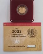 2002 proof half sovereign (boxed)