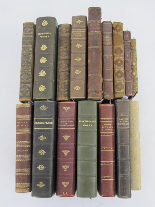 Fine bindings to include full leather, marbled boards, etc (16)