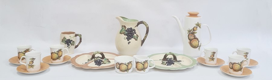 Two Carltonware Australian design hors d'oeuvres dishes with fruiting vines, two Carltonware jugs