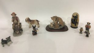 Collectables lot to include Leonardo foxes group, Regency Fine Art figure 'The Dogs of Donnington St