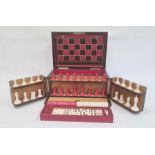 "The Royal Cabinet of Games" coromandel games compendium, rectangular with rounded hinged lid,