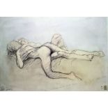 Ralph Brown (1920-2013) Artist's proof lithograph Two nude figures, signed, mounted and unframed,