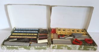 Triang 00 gauge loco 47606, Triang carriages, trailers, large quantity of track, accessories and