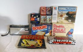 Old travel Scrabble, Boggle, Chinese chequers and other boxed games