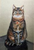 20th century school Pastel studies Study of a tom cat and another of a terrier, both unsigned,