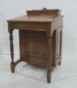 20th century Davenport desk with lift-top compartment to top revealing fitted interior, above the