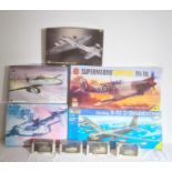 Airfix Submarine Spitfire MKVP, boxed, Revell 'Boeing B-52D', Minecraft B-24D Blonde Bomber II,