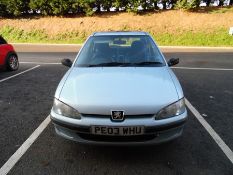 Peugeot 106 (1124cc) three-door hatchback motorcar, manual, petrol, silver, mileage 63,000,