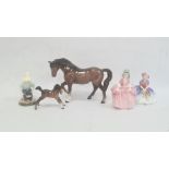 Royal Doulton 'Monica' HN1467, Royal Doulton 'Bo Peep' HN181,1 a Beswick model of a horse and