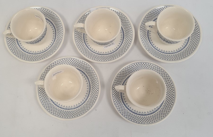 Set of five Masons 'Louise' pattern miniature cups and saucers and another miniature set of six - Image 3 of 5