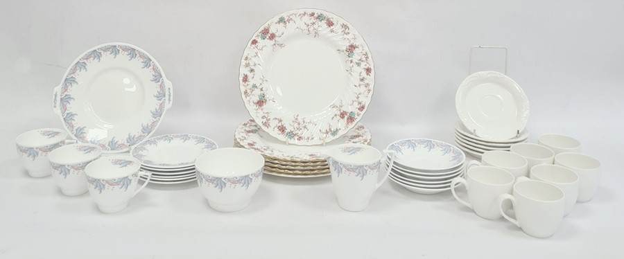 Minton 'Hoylake' pattern part tea service, no.B1456 to base, a set of five Minton dinner plates,