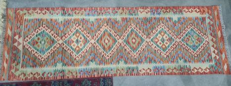 Chobi Kilim runner, 194 x 63cm