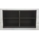 Modern shelving unit in black ash-effect finish