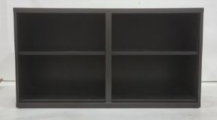 Modern shelving unit in black ash-effect finish