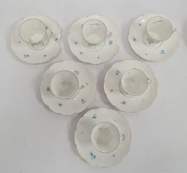 Set of five Masons 'Louise' pattern miniature cups and saucers and another miniature set of six - Image 2 of 5