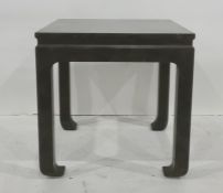 Modern Chinese-style square coffee table in dark grey finish, 60.5cm wide