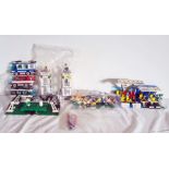 A large quantity of Lego, football related, to include teams, team buses, umpire stands (2 boxes)